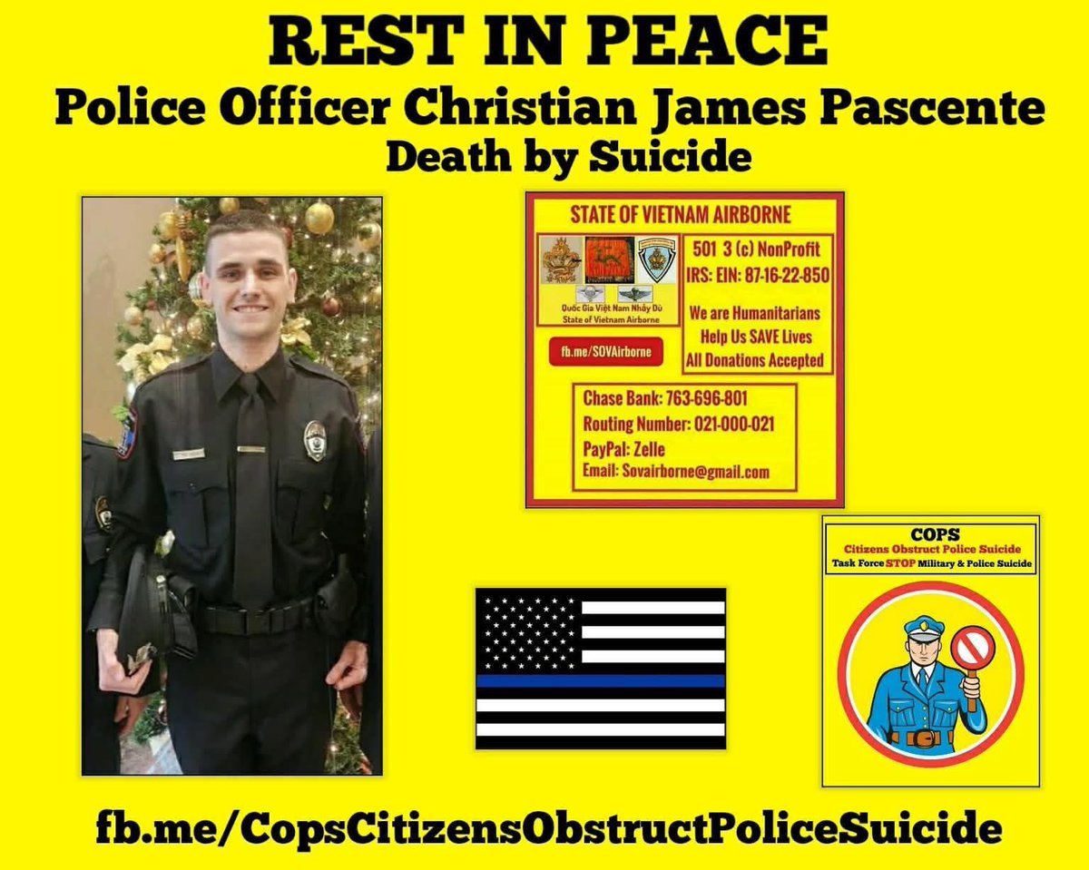 StopCopsSuicide's tweet image. #RIP #Prayer #PTSD #HELP #SOS  #Veterans #Veteran #Relief #HelpMe #USArmy #USNavy #USAirForce #USMarineCorps #USMC #USCoastGuard #BuddyCheck #SpaceForce  #Police #Deputy #Sheriff #PoliceDepartment #Wakeup #Military #PoliceOfficer #FBI #CIA