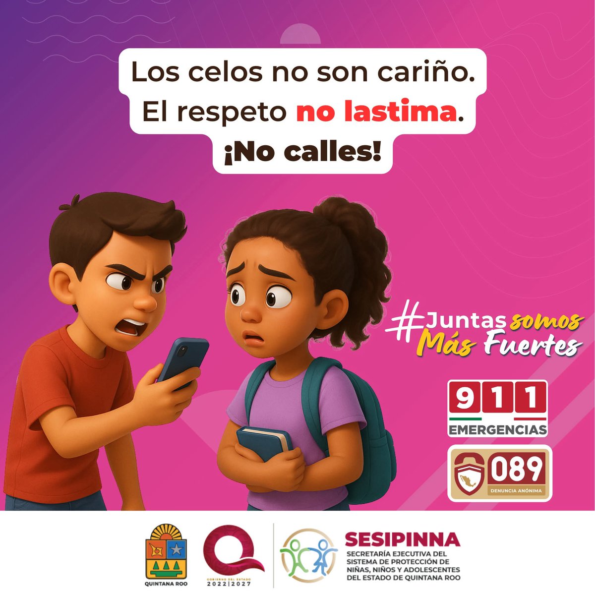 SIPINNAQROO's tweet photo. El control no es amor.
Los celos no son cariño.
Si alguien te hace sentir mal, cuéntalo. No estás sola o solo.

📞 911
📲 089 denuncia anónima

#NoEsAmor #JuntasSomosMásFuertes #YoSíTeCreo #SIPINNAQROO https://t.co/h1Tb60JcYZ