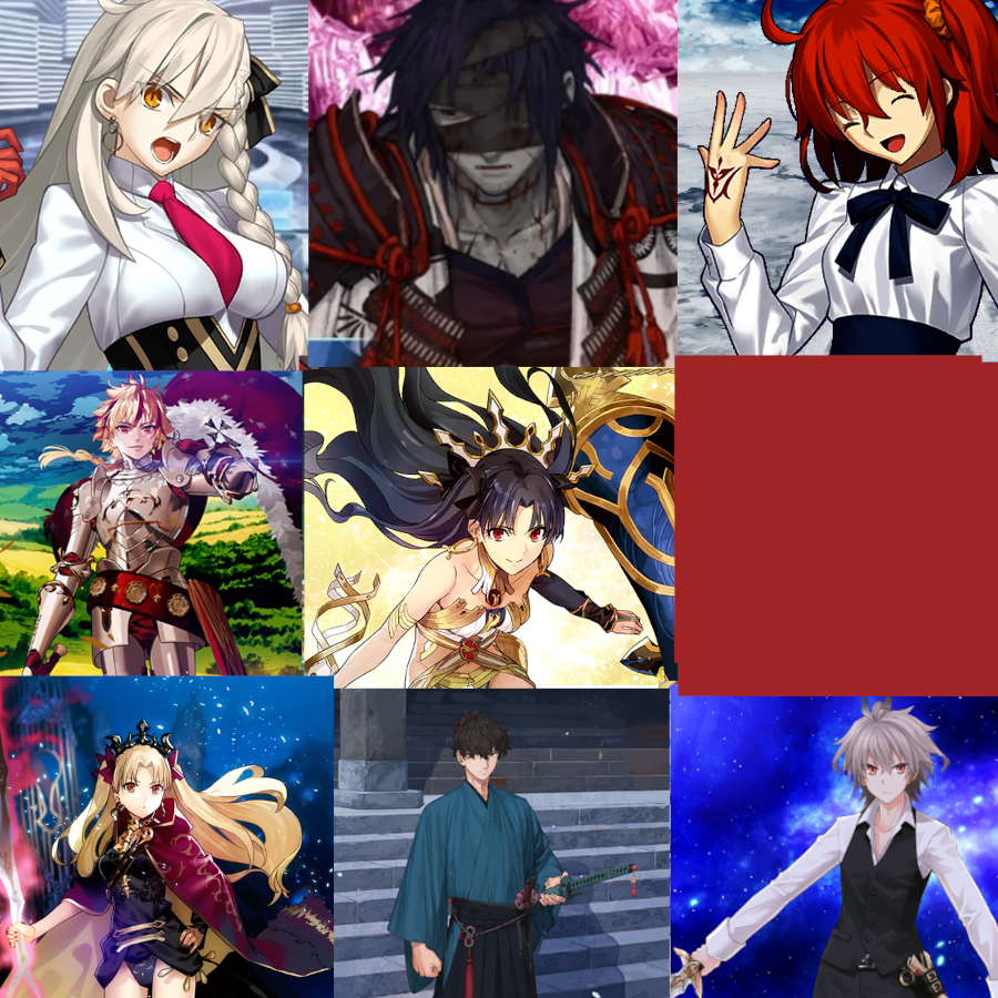 RitsaIdols's tweet photo. Round 3 begins after the Ishtar Medb Grudge Match !

Medb has been eliminated making Ishtar survive 

And the winner of the Chaos Swap Rule was Eresh who now steals Gilgamesh's seat and joins the fray

Same rules as always~

RT and Make sure to Vooooooote!~

BEGIN!! https://t.co/NlET4kVxAC