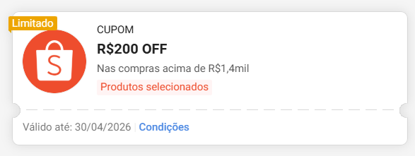BugsPromo's tweet image. 🚨 CUPOM #SHOPEE 🚨

➡️ R$200 off acima de R$1.400 em Smart TVs com entrega Full

🎟️ Cupom: TVFULL200

 🛒 COLE O CUPOM NO CARRINHO: 
s.shopee.com.br/9fGg9FErNy


↪️ OU COLE NA CARTEIRA:
s.shopee.com.br/2g6voOb33V