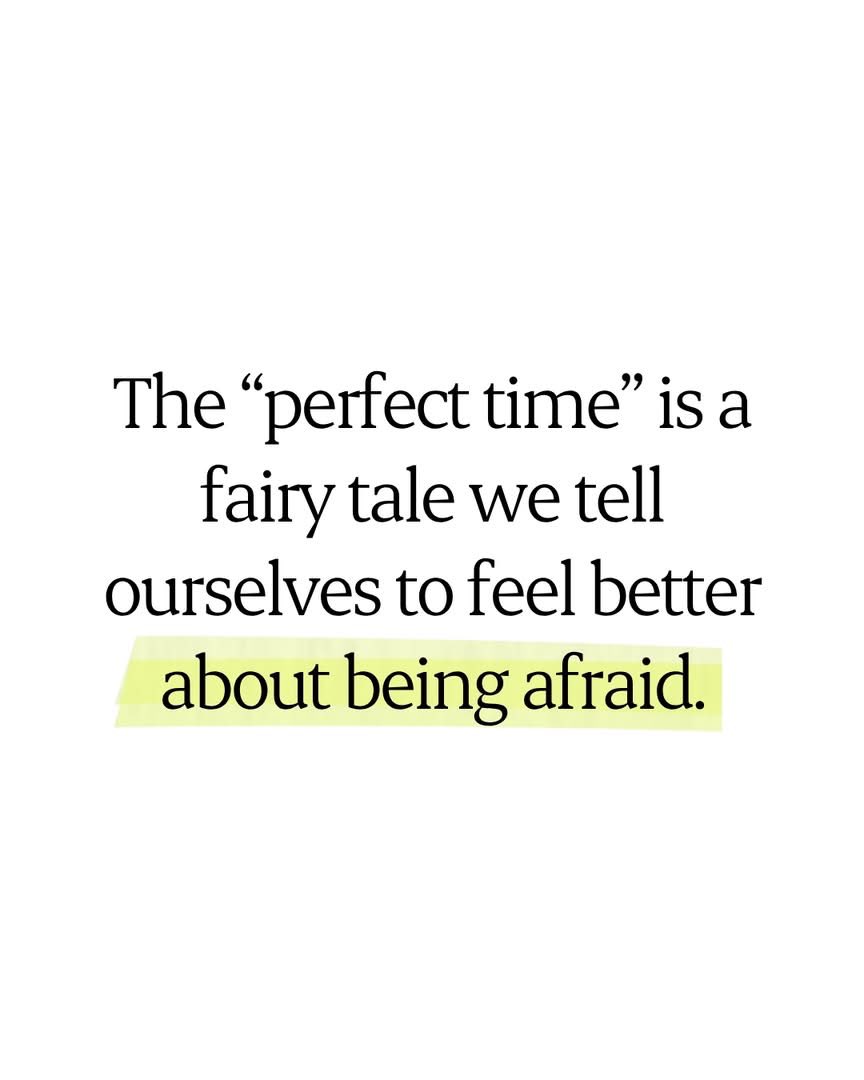 Purpose_AI's tweet photo. We tell ourselves we need more money, more experience, or a clearer sign, but usually, we’re just waiting for the fear to go away. 

Spoiler alert: it won’t. The fear stays until the action starts. https://t.co/hiImFYQqYR
