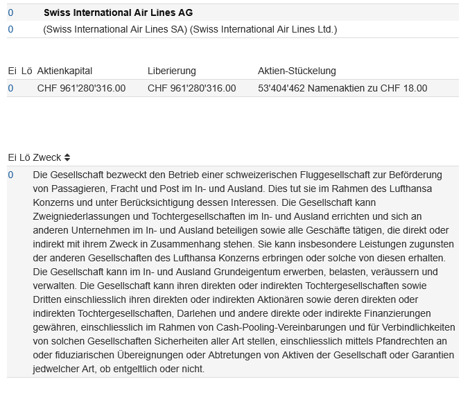 MarkusBoeni's tweet image. #nurso zur Information; die #Swiss dient lediglich dem Abzocken in der #Schweiz, im Sinn und Geist der @lufthansa , siehe den Zweck im zh.chregister.ch/cr-portal/ausz…, traurig .....
