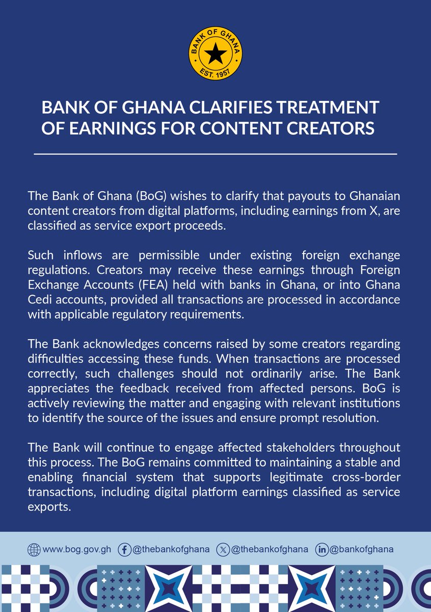 Bank of Ghana tweet media