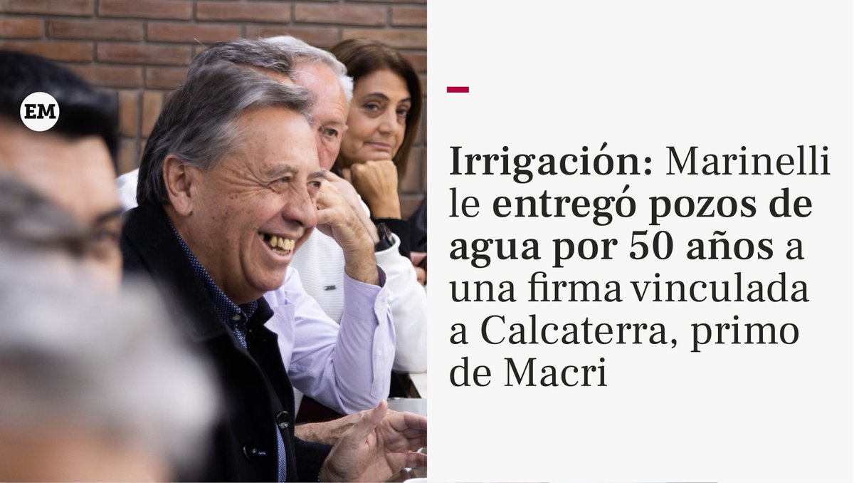 eleditormendoza's tweet image. #Política | 💧 #Irrigación entregó títulos de explotación de agua por 50 años a la empresa #Simplot. 

🔴 La firma está vinculada a Fabio #Calcaterra, primo de Mauricio Macri, y opera en una zona con fuerte restricción hídrica. 🧵👇
