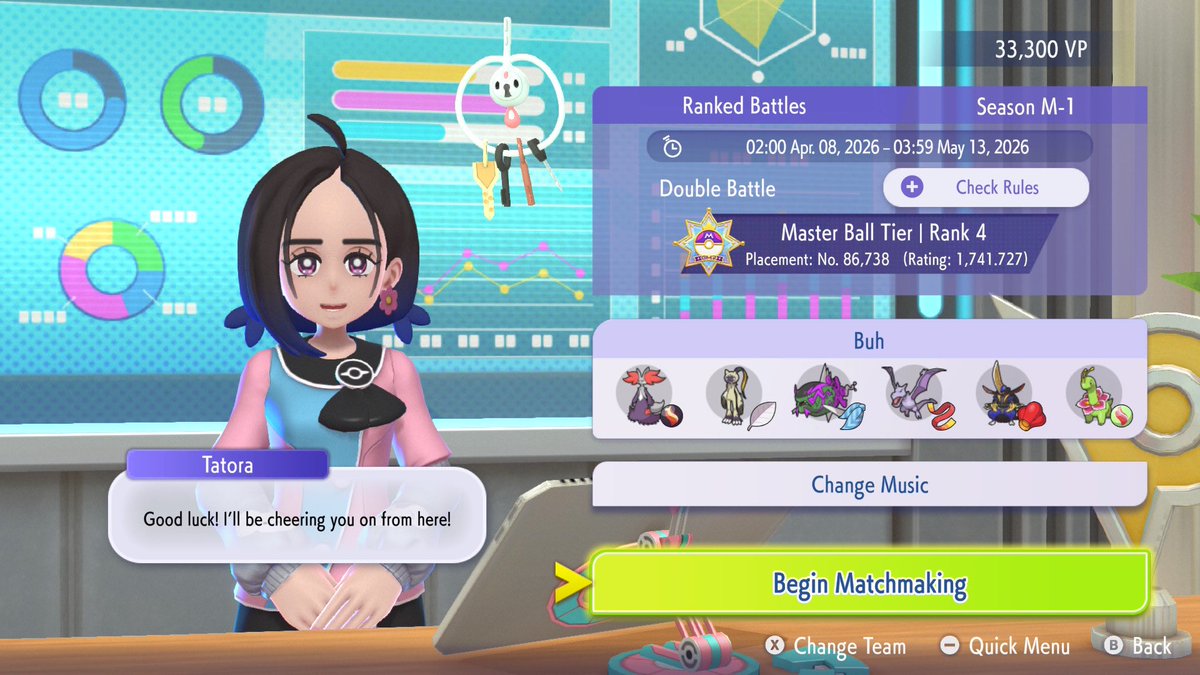 Jessvolstruis's tweet photo. Finally reached masterball with this delphox team @TheEmberfang and I cooked up. Still relatively new and inexperienced with VGC but piloting the team is pretty fun. https://t.co/mVTuVle8Z9