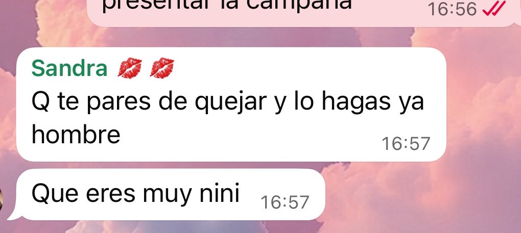 una ya no puede facilitarse el trabajo a sí misma