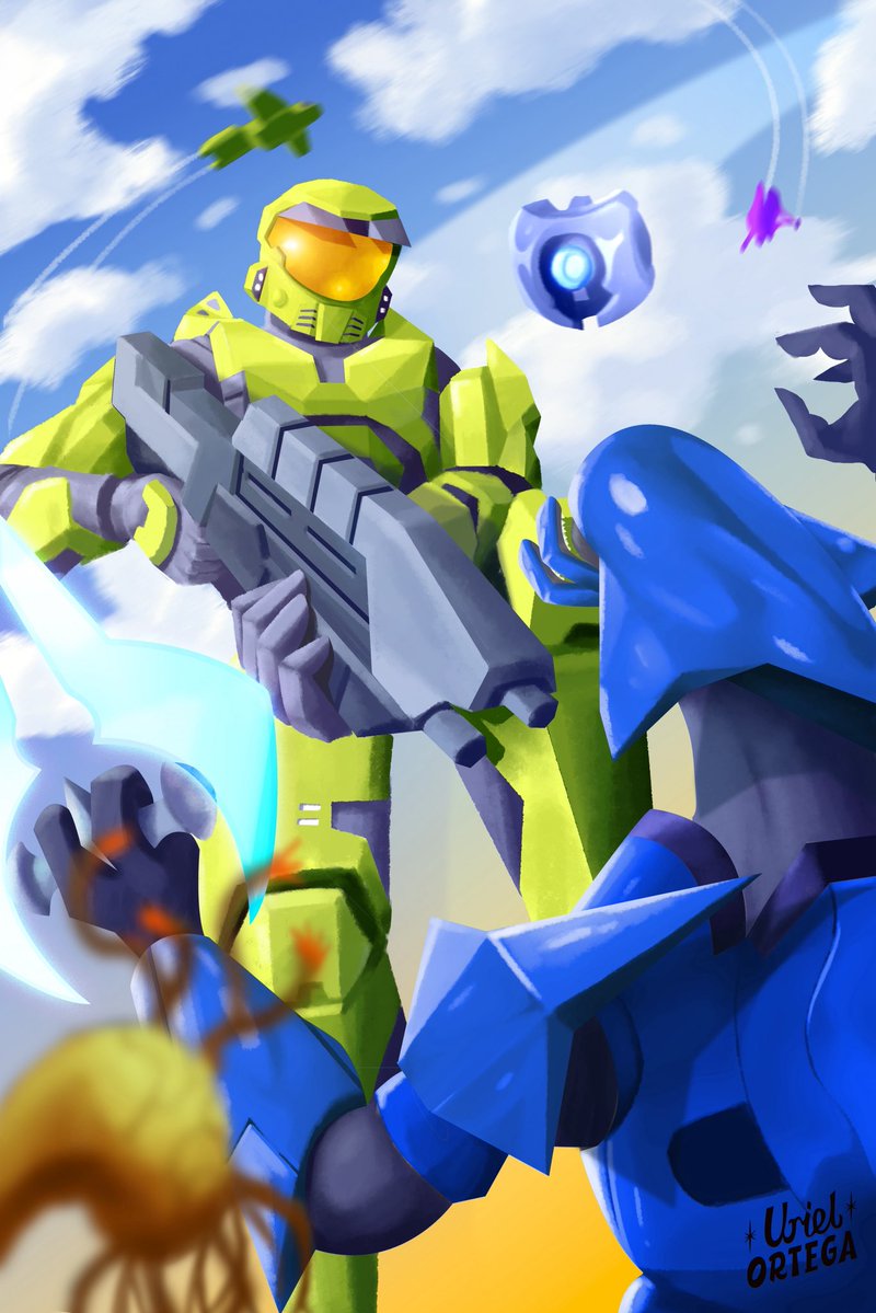 Green and blue #halo