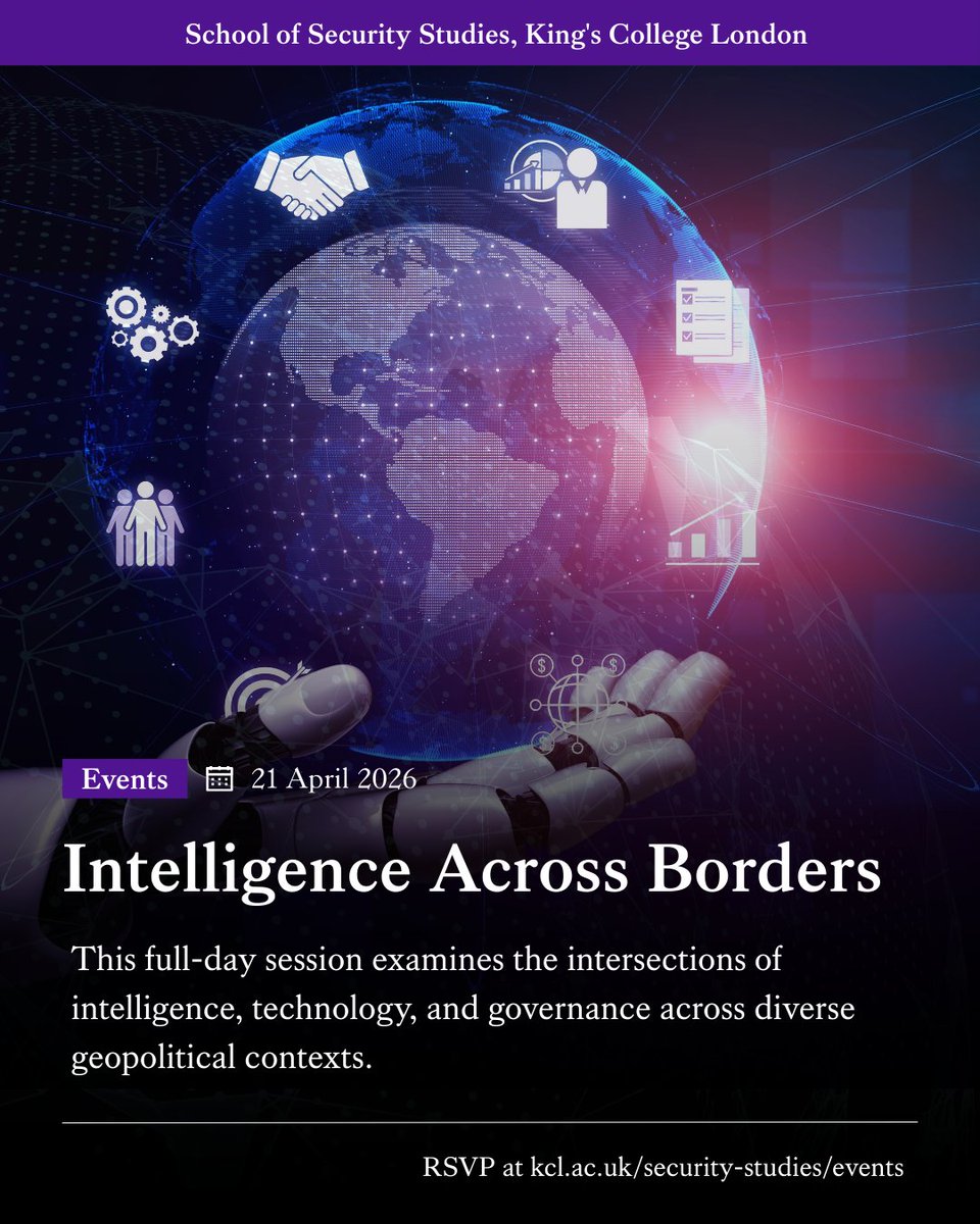 warstudies's tweet image. 🚨 Tomorrow! 
This full-day session examines the intersections of intelligence, technology, and governance across diverse geopolitical contexts. 

🗓️ 21 April | 🕙 10:00-16:00 | 📍Strand Campus
🔗 : ow.ly/MAt350Ym0Wn

#AI #technology #governance