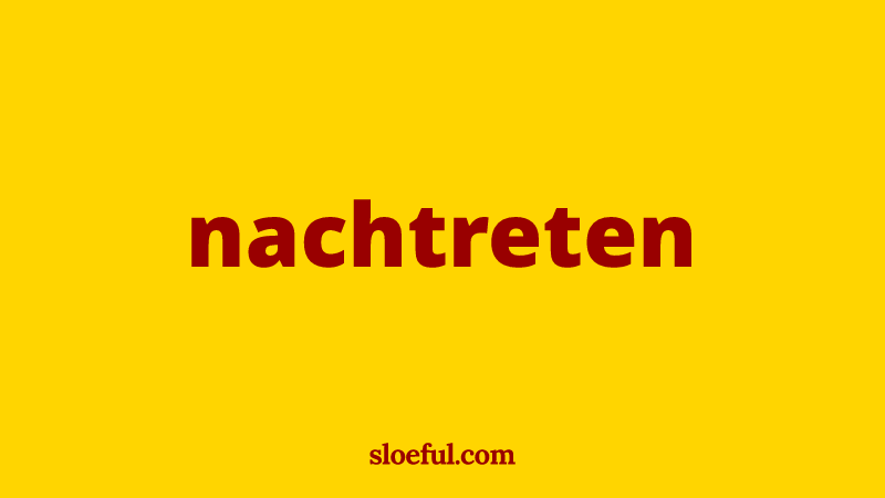 sloeful_german's tweet image. 🇩🇪 Word: nachtreten
🇬🇧 to kick a man when he is down

#learngerman #langtwt #LearnGerman