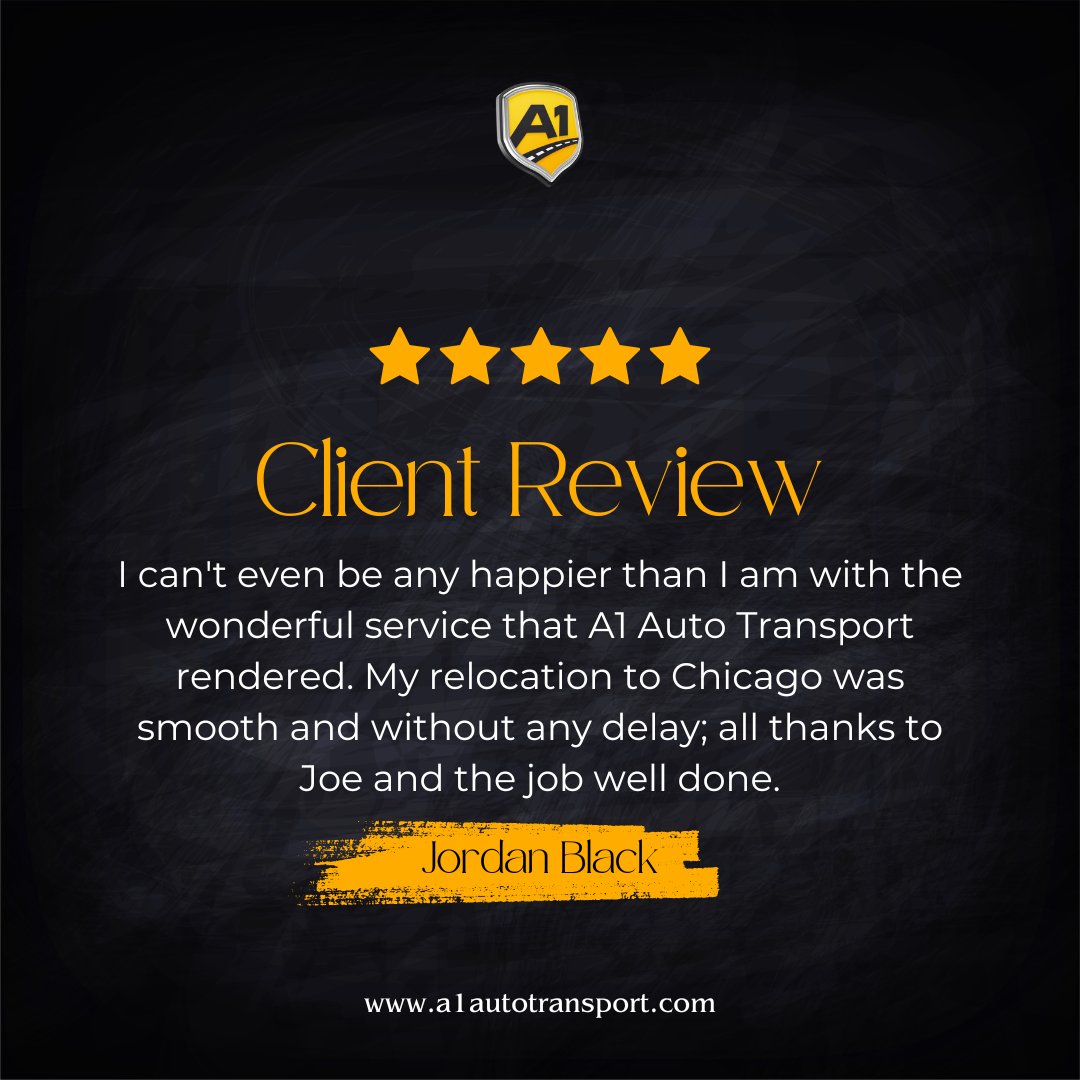 a1autotransport's tweet image. Nothing makes me prouder than hearing feedback like this from our clients. 🙏
At A1 Auto Transport, we focus on making every move smooth, timely, and stress-free. Big thanks to Jordan for the trust. 💛

#clientfeedback #a1autotransport #ReliableService #customersatisfaction