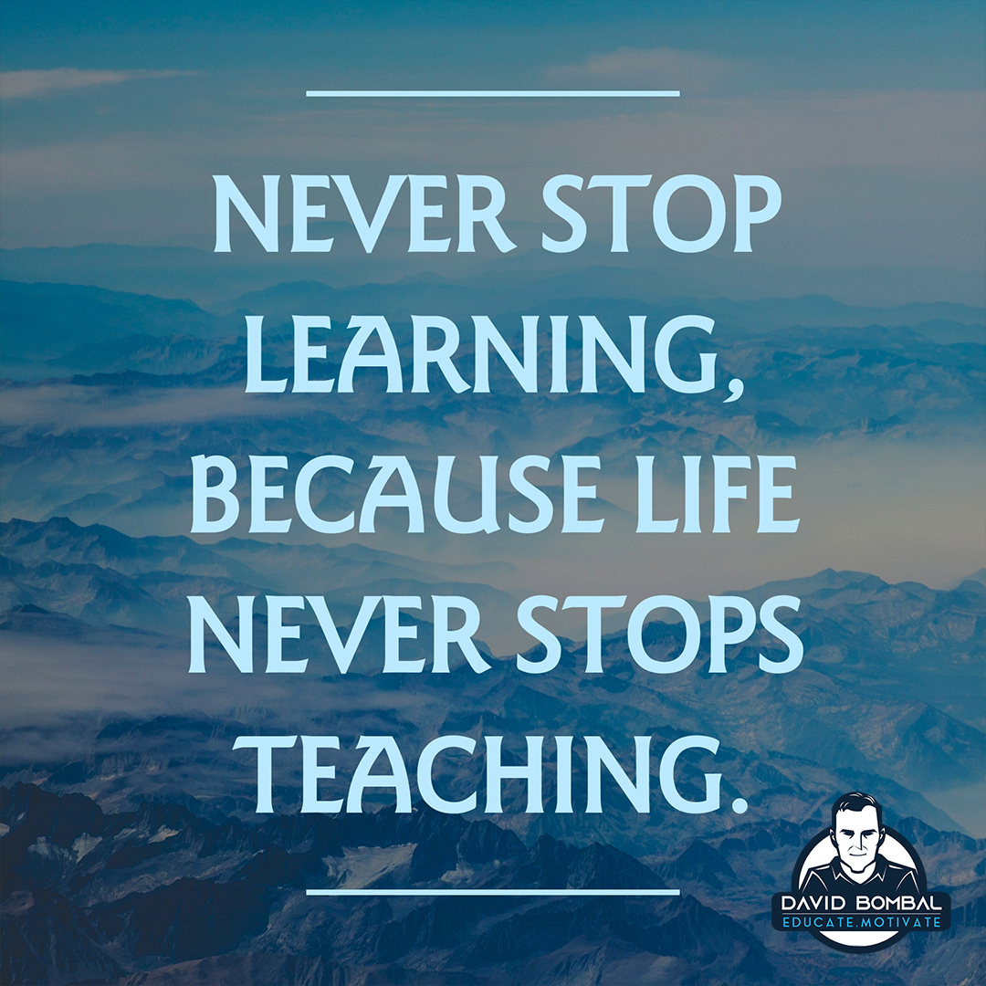 davidbombal's tweet image. Never stop learning, because life never stops teaching.

#DailyMotivation #inspiration #motivation #bestadvice #lifelessons #changeyourmindset