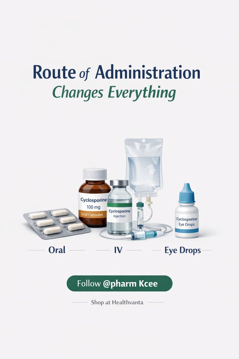 Pharm_kcee's tweet image. Route of administration changes everything… but how often do we really think about it? 

#READ 👇👇