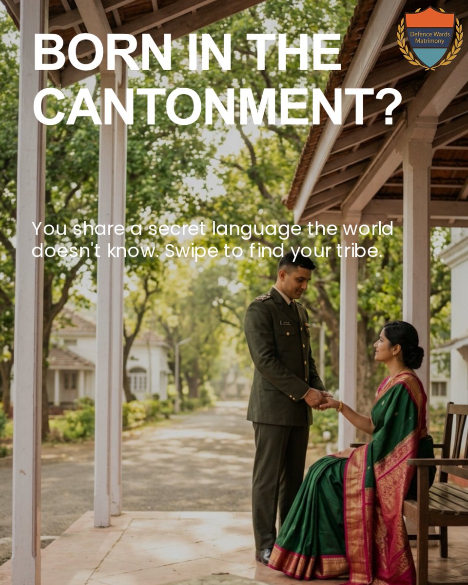 DefenceWardsM's tweet photo. The bond of the cantonment. 🏡🇮🇳

Growing up as a defence kid means you learn a language no school teaches. The unspoken shorthand of “posting,” “mess,” “CO’s address,” and “ptm after parade.” The knowing nod when someone says, “We moved every two years.” 

#DefenceWardsMatrimony https://t.co/36o5NIQ3OX