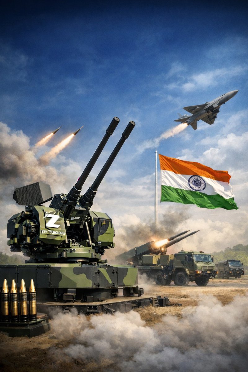 AshRaj92's tweet image. Zen Technologies gets government nod for manufacturing key air defence cannons. Empowering India's skies against emerging Drone swarms are an absolute need 💪 🇮🇳 #AirDefence #DefenceTech