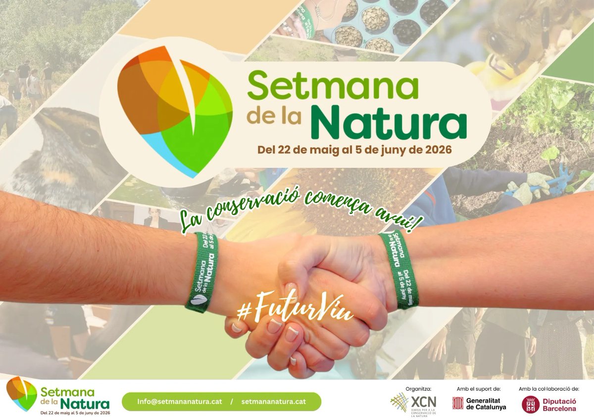 transicioeco's tweet photo. 📢  Torna la #SetmanaNatura

Del 22 de maig al 5 de juny, un munt d'activitats arreu de Catalunya per
💚  conèixer 
🧡  estimar
💛  passar a l’acció per la natura

Enguany el lema #FuturViu posa el focus en els projectes de recuperació i conservació d’espècies amenaçades

Participa-hi. Més ℹ️ https://t.co/eTP8spRxYK