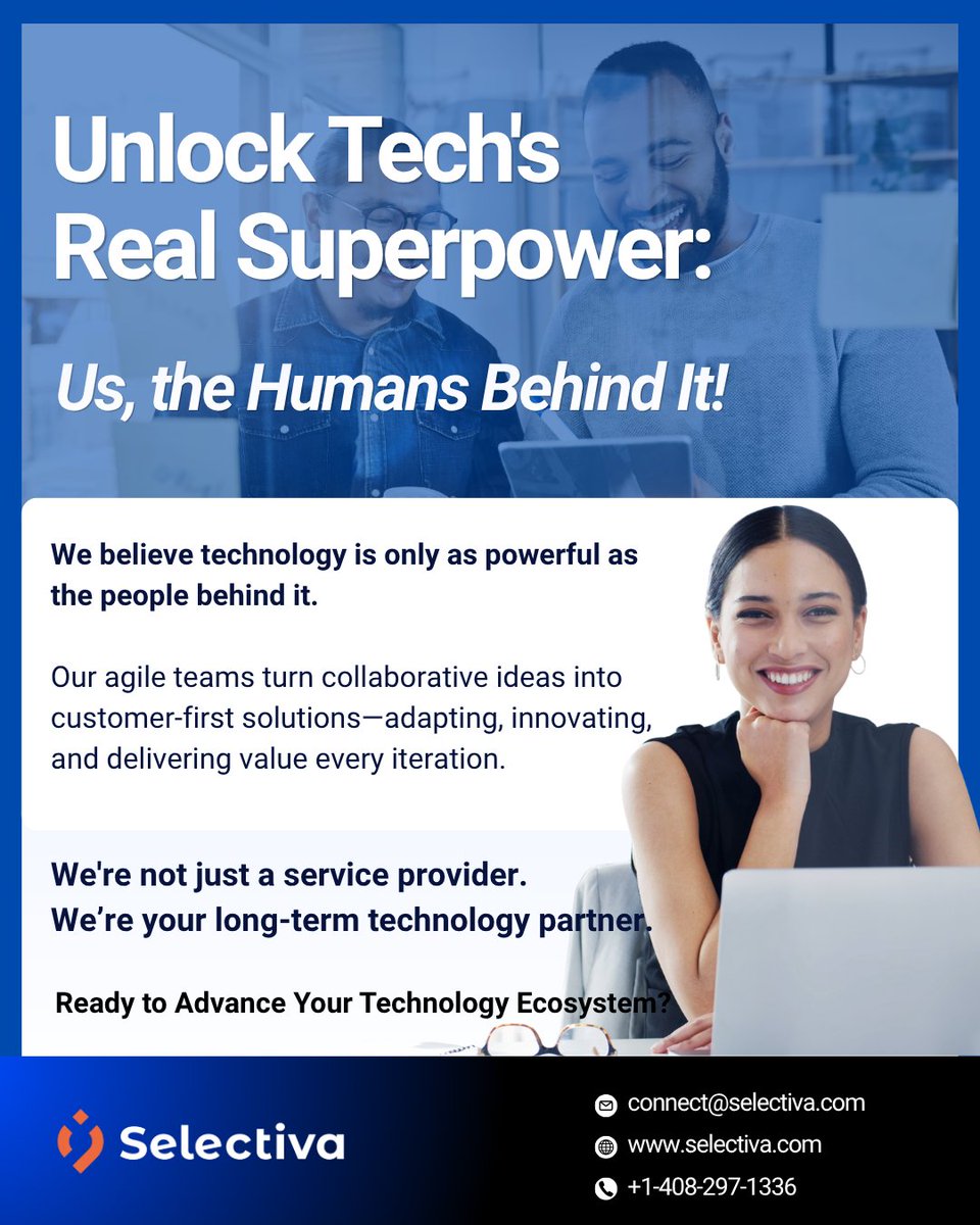 selectivainc's tweet image. 𝐆𝐫𝐞𝐚𝐭 𝐭𝐞𝐜𝐡 𝐝𝐨𝐞𝐬𝐧'𝐭 𝐫𝐮𝐧 𝐨𝐧 𝐜𝐨𝐝𝐞 𝐚𝐥𝐨𝐧𝐞 — 𝐢𝐭 𝐫𝐮𝐧𝐬 𝐨𝐧 𝐩𝐞𝐨𝐩𝐥𝐞 𝐰𝐡𝐨 𝐠𝐞𝐧𝐮𝐢𝐧𝐞𝐥𝐲 𝐜𝐚𝐫𝐞.

From Salesforce to Cloud to ERP — we don't just implement, we partner.
👉 Book a FREE consultation: selectiva.com/company/contac…
#Selectiva