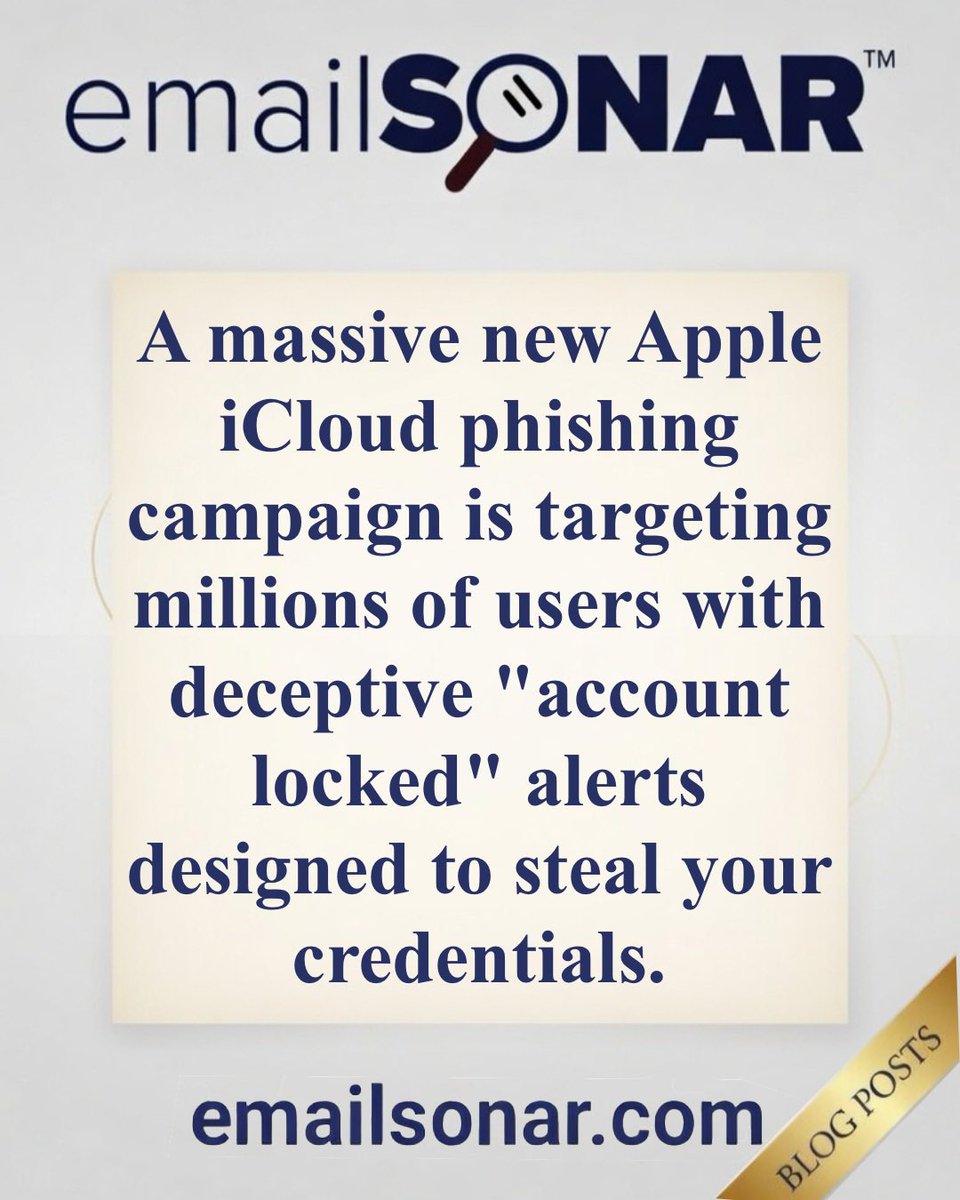 emailSONAR's tweet image. 🚨 ALERT: Don't let a sense of urgency trick you into losing your data. 🛡️ Always verify before you click! Forward suspicious emails to emailSONAR for instant AI-powered verification and stay safe. 🔒✨
#CyberSecurity #AppleScam #PhishingAlert #EmailSecurity #emailSONAR