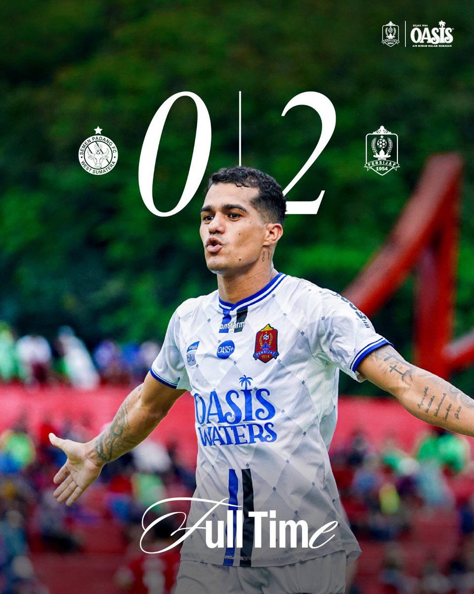 Full Time 🔴⚫
SEMEN PADANG FC 0 - 2 PERSIJAP

Rendi Saepul 37'
Carlos Franca 45'

#persijap #ikijeporo