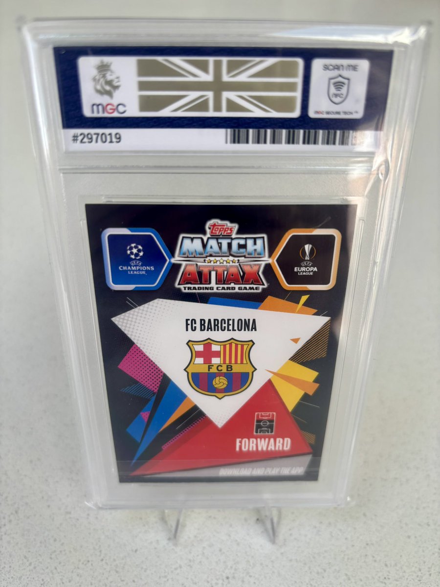 dsfootballcards's tweet image. TOPPS MATCH ATTAX BALLER UCL 2020 - LIONEL MESSI FC BARCELONA- MGC GRADED 9 #topps #matchattaxcards #lionelmessi #fcbarcelona #mgc