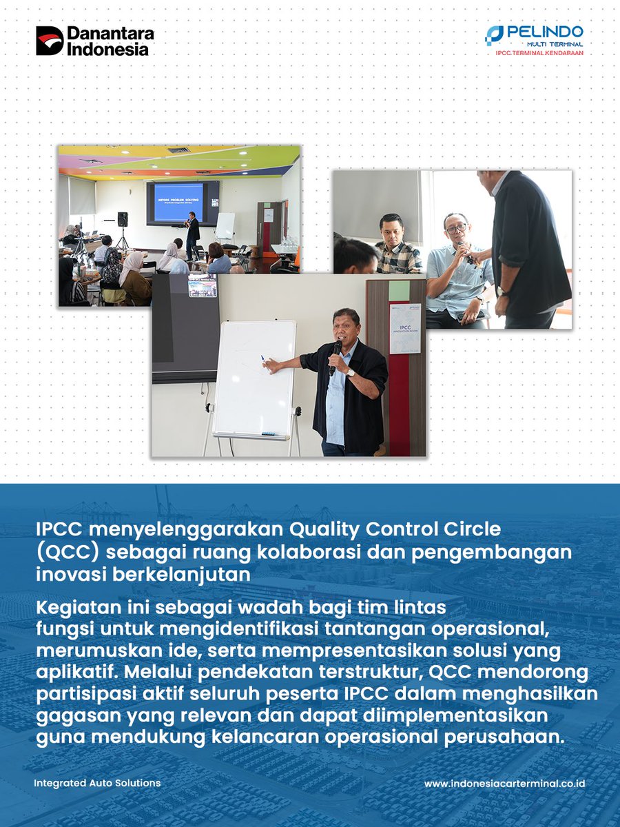 IPCCarTerminal's tweet image. IPCC menyelenggarakan QCC sebagai ruang kolaborasi dan pengembangan inovasi berkelanjutan.

#IPCCIntegratedAutoSolutions #IPCCTerminalKendaraan #QualityControlCircle