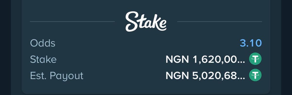 KgsbCommunity's tweet photo. 🔴STAKE BOTD 

AMOUNT STAKED ➡️1.6M
EXPECTED CASH OUT ▶️5M

BET CLICK ⬇️⬇️
3 ODDS: https://t.co/eyr63h1DOU

REGISTER AND DEPOSIT ⬇️⬇️
https://t.co/3vtX7YlBmH
Use SOLOMONBET  as promo Code to get 200% welcome bonus up to $2K Dollars. https://t.co/DtIKS8RPIK