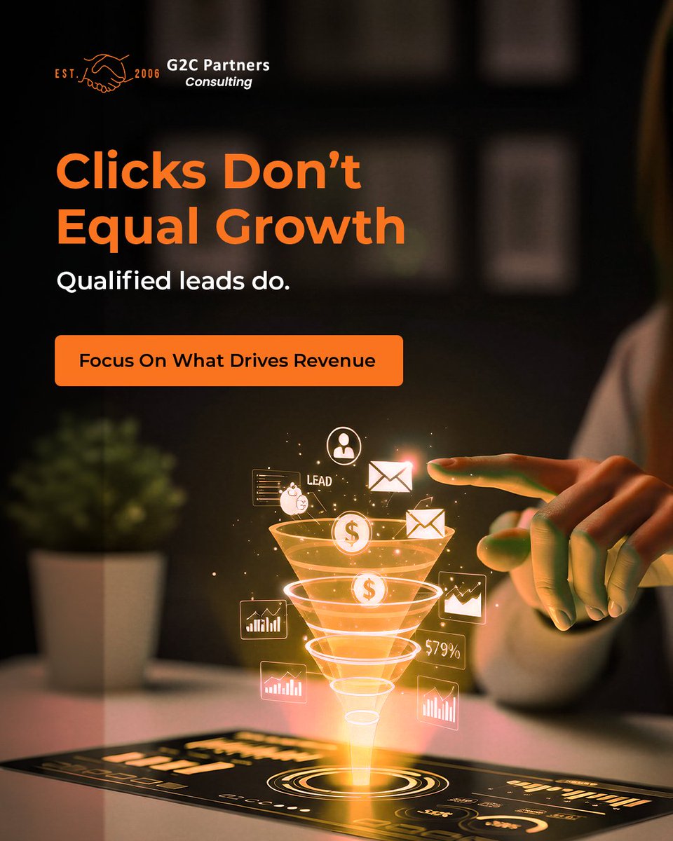G2CPartners's tweet photo. Clicks are easy.
Growth is not.

If your strategy stops at traffic, you’re missing the real opportunity.

It’s not about how many people click,
it’s about how many actually convert.

Focus on qualified leads.
Focus on revenue.

👉 That’s where real growth happens. https://t.co/YjuZGSn6OD