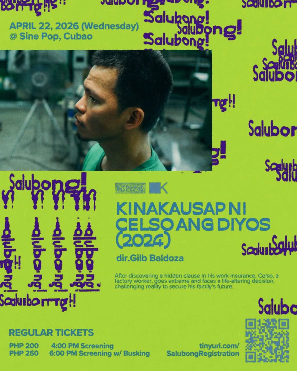 bisperaskolek's tweet photo. Hanggang saan ka aabot para sa pamilya mo? 👀

Nang may matuklasan si Celso sa insurance niya, haharap siya sa isang desisyong susubok sa lahat ng pinaniniwalaan niya.

Kinakausap ni Celso ang Diyos (dir. Gilb Baldoza): matindi, mapangahas, at tagos sa puso. 🔥 https://t.co/TLcWQNeMKv