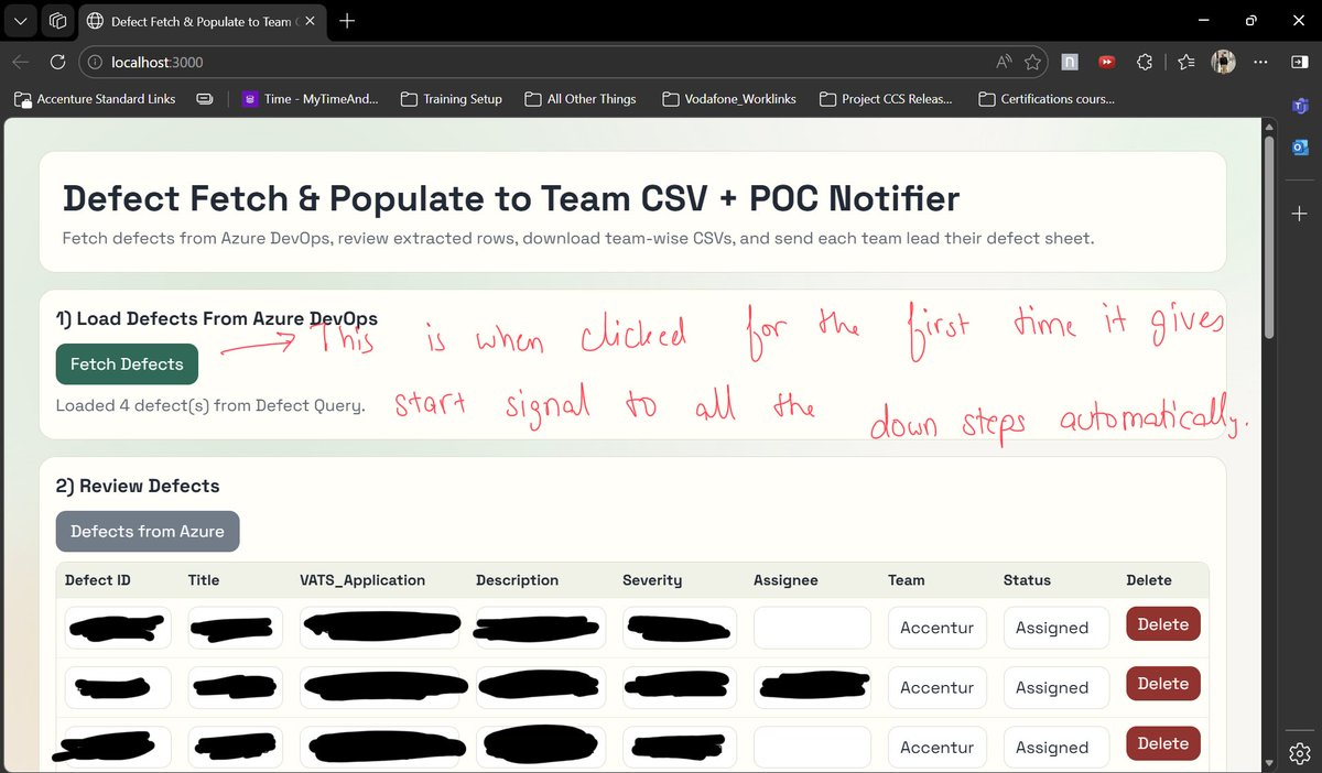 Shivamj23174085's tweet photo. Manual defect delegation slowing down your flow? I built a custom web tool to automate notifications and tag POCs in Microsoft Teams every 15 mins. Faster resolution, zero missed defects!
#AccentureReinventors #Automation #DefectManagement #MSTeams #GitHubCopilot #TechWorkflows https://t.co/4MjdTIgALh