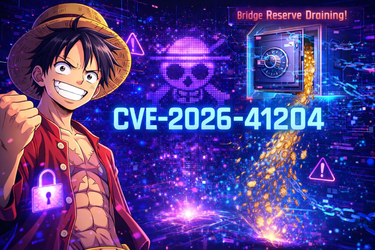 RealHackSage's tweet photo. I just published How I discovered Vulnerability in Bridge Reserve Management (CVE-2026–41204) https://t.co/cVjy13HDhE 

#Web3‌‌ #bugbountytips #CVE-2026-41204 https://t.co/eqfZy3ocX4