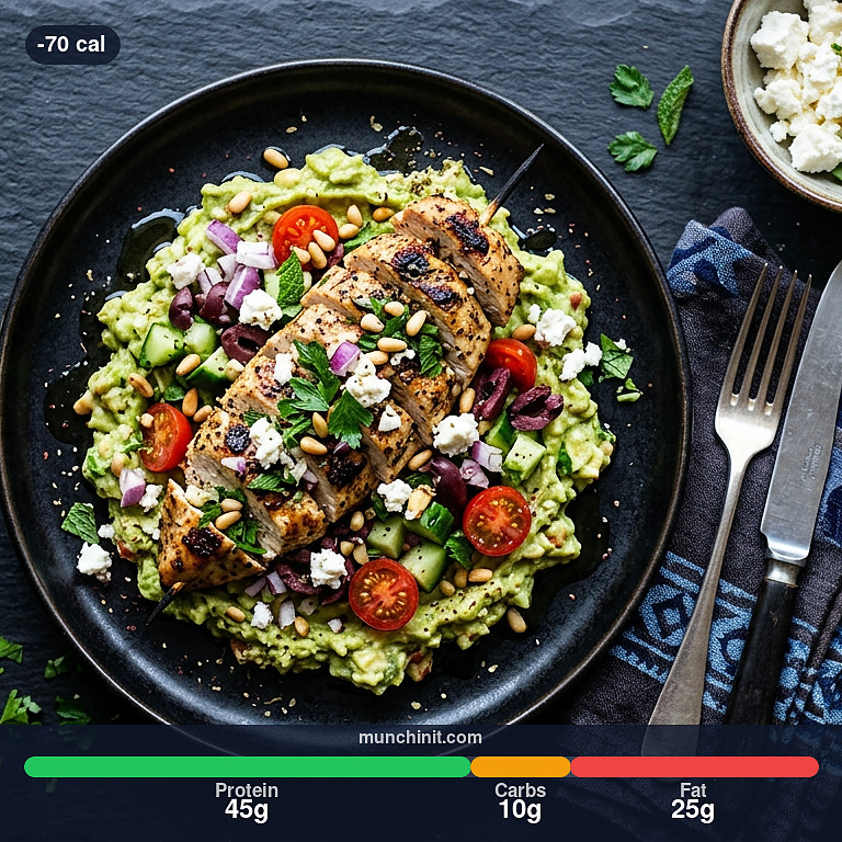 munchinit_app's tweet image. Mediterranean Chicken &amp;amp; Feta Avocado Smash
-70 cal | 45g protein | 10g carbs | 25g fat
Track This Mediterranean Chicken &amp;amp; Feta Avocado Smash is a vibrant and flavourful brunch that perfectly…
#tasty #food #foodie