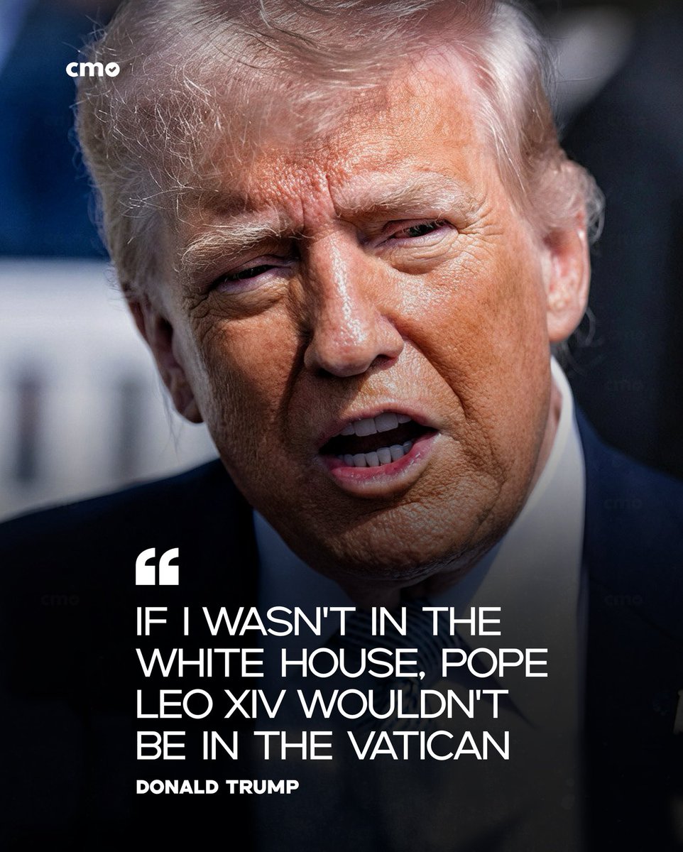 THECHRISTMEDIA's tweet photo. Trump rejected Pope Leo’s criticism of US policy and the Iran conflict, claiming that without him in the White House, the Pope would not be in the Vatican. 

#Trump #Pope #Vatican #Christianity #News https://t.co/4T4gurRNDu