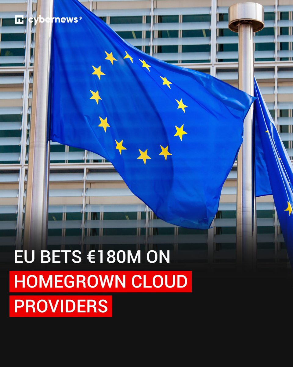 Cybernews's tweet image. Four European companies will receive €180 million over the next six years to develop European cloud services. Read more: cnews.link/eu-eur180m-hom…

#EU #tech #privacy