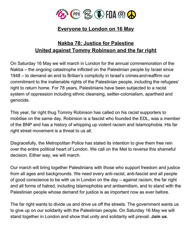 Palestine Solidarity Campaign tweet media