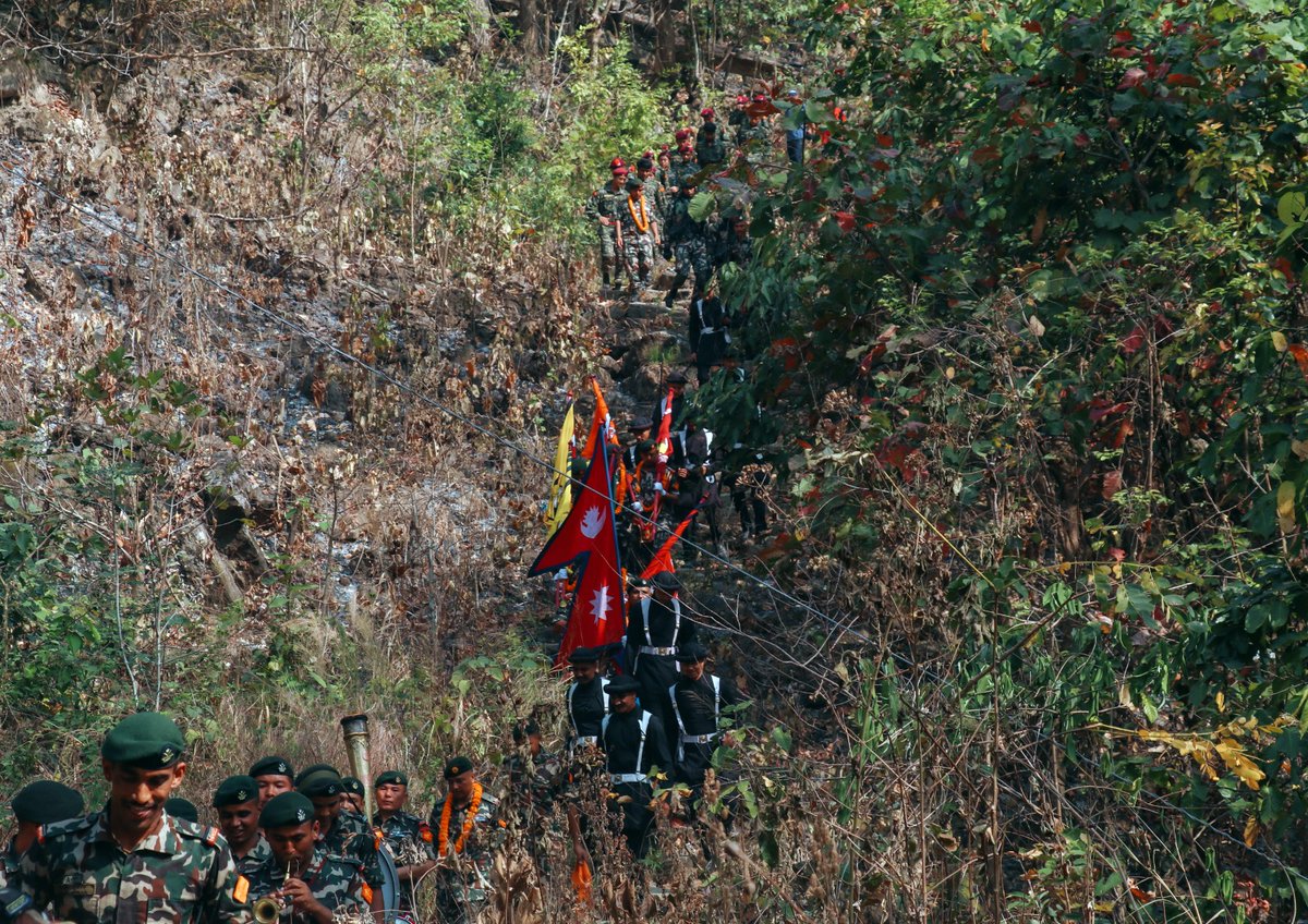NepaliArmyHQ's tweet photo. राष्ट्रियता, देशभक्ति र राष्ट्रिय एकताको भावना सञ्चार गर्दै इतिहासको संरक्षण र प्रवर्द्धन गर्ने उद्देश्यका साथ गोरखा दरबारबाट सुरु भएको गोरखा-जितगढी पदयात्रा उल्लेखनीय जनसमुदायको सहभागितामा वैशाख ०७ गते बुटवलस्थित जितगढीमा सम्पन्न भएको छ । 
#NepaliArmy 
#GorkhaJitgadhiTrail https://t.co/CE8bSgIm5d