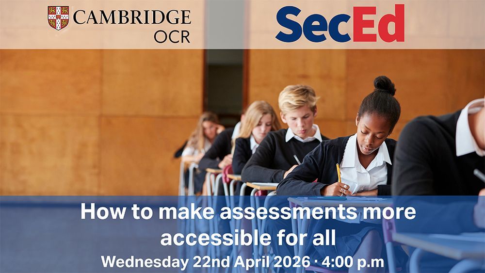 SecEd_Education's tweet image. SecEd Webinar: In this free best practice webinar on Wednesday (April 22), we will discuss how to make low-stakes #classroom assessments &amp;amp; high-stakes external #exams more accessible for students, including vulnerable, disadvantaged &amp;amp; SEND learners: buff.ly/pynbBAr