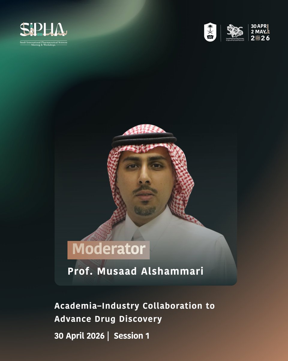 SIPHAproject's tweet image. We’re proud to have Prof. Musaad Alshammari joining us as a moderator at #SIPHA26 Conference!

Register now 🔗 sipha-sps.com