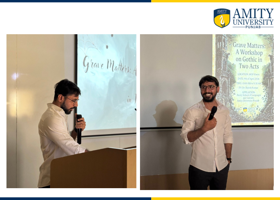 AmityPunjab's tweet image. Exploring the dark, the mysterious, and the imaginative ✨📚

Amity University Punjab successfully hosted “Grave Matters: A Workshop on the Gothic in Two Acts” organized by the Amity School of Languages and Culture.

#AmityUniversityPunjab #Workshop #GothicLiterature