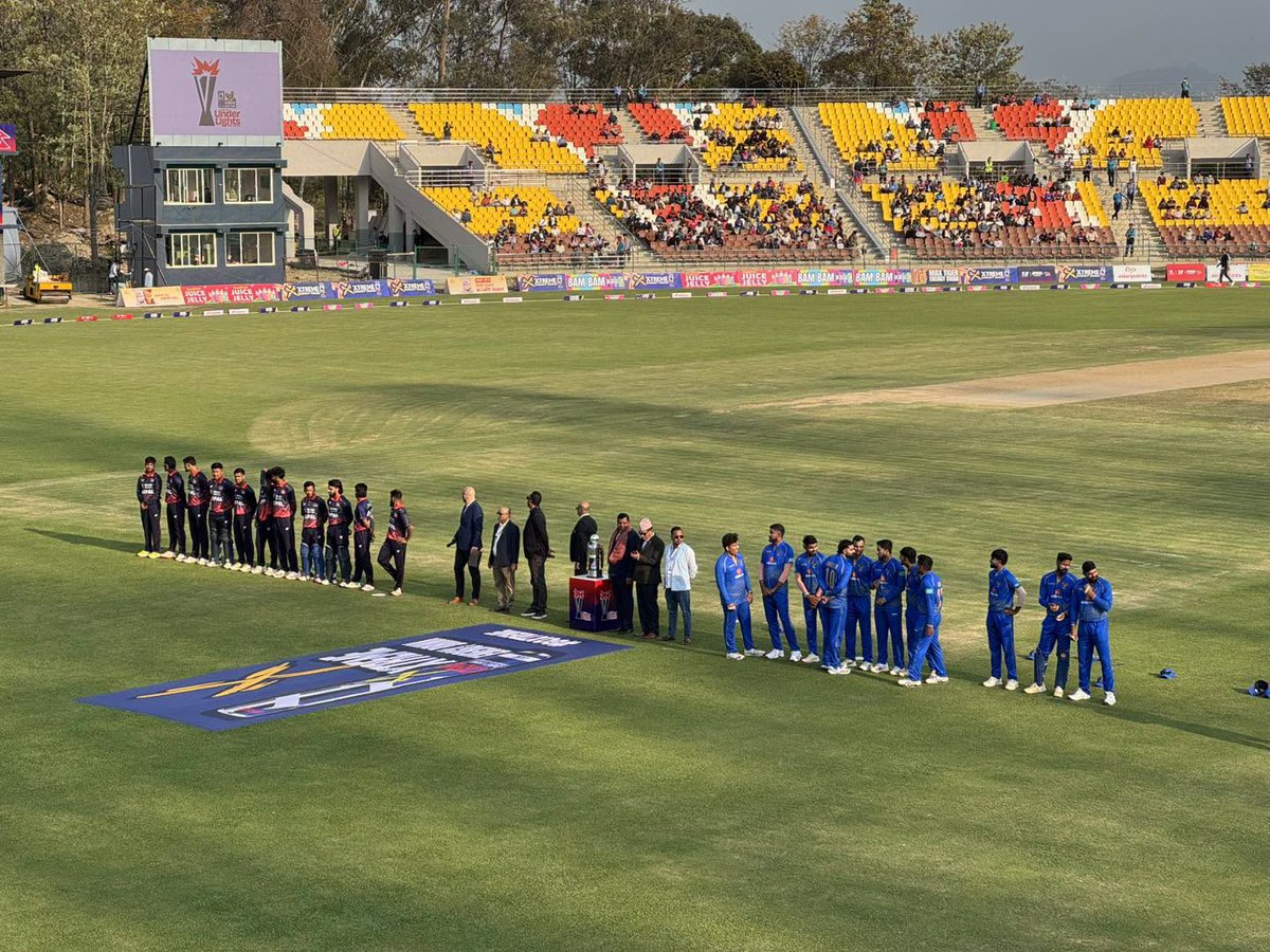 SubasTheOne_'s tweet photo. No UAE anthem in opening ceremony after the PA played their national anthem twice, and wrong on both occasions.

After Nepal sang their anthem in the official opening ceremony it was UAE's turn. After some delay, one anthme was played, which went for over 30 seconds and players informed it was wrong. After a minute delay, another one was played, and wrong again. Then the players left the ceremony. Captain Mohammad Waseem was visibly upsed while walking towards his dugout.

CAN should clarify this matter asap.