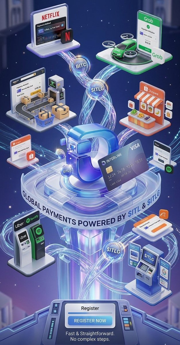 NtpVinaykumar's tweet photo. The InterLink Visa Card 💳
​Stop letting your crypto sit idle. From your morning commute to your midnight binge-watch, we’re bringing your digital assets into your physical pocket.
​One Card. Total Freedom.
​Unlock your daily essentials
#Intrrlink #ITLG #ITL #Web3 #Interlinkvisa https://t.co/ArV8PAi2Qp