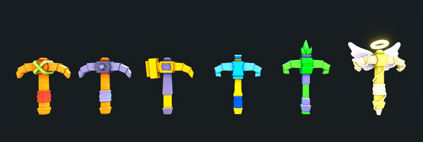 H4ze_3d's tweet photo. Pickaxe's ! ⛏️ #roblox #RobloxDev #blender https://t.co/wpedLGdj9A