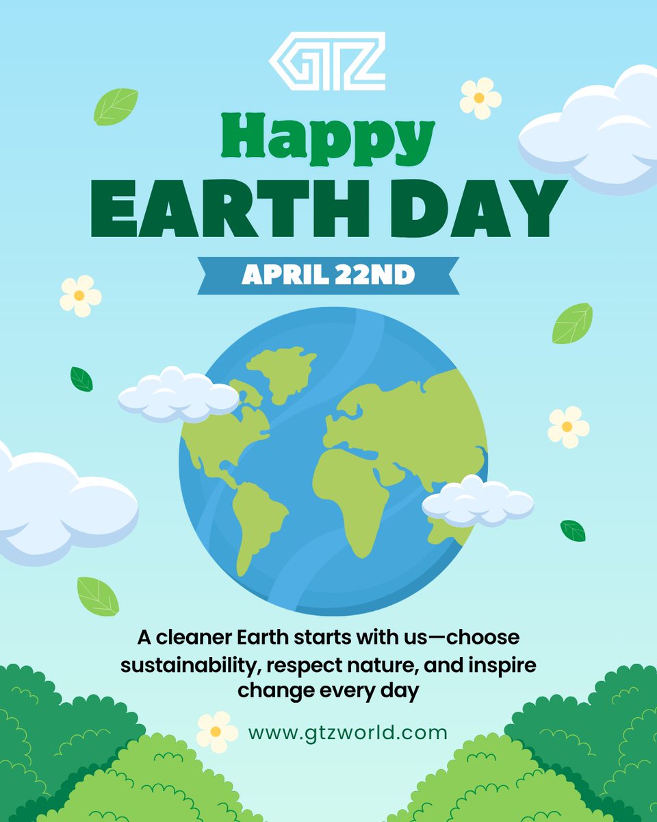 GTZIndiaPvtLtd's tweet image. 🌍 Happy #EarthDay!

Choose sustainability.
Respect nature.
Inspire change—every day. 🌱
Let’s build a greener future together.
🔗 gtzworld.com

#GoGreen #ClimateAction #EarthDay2026