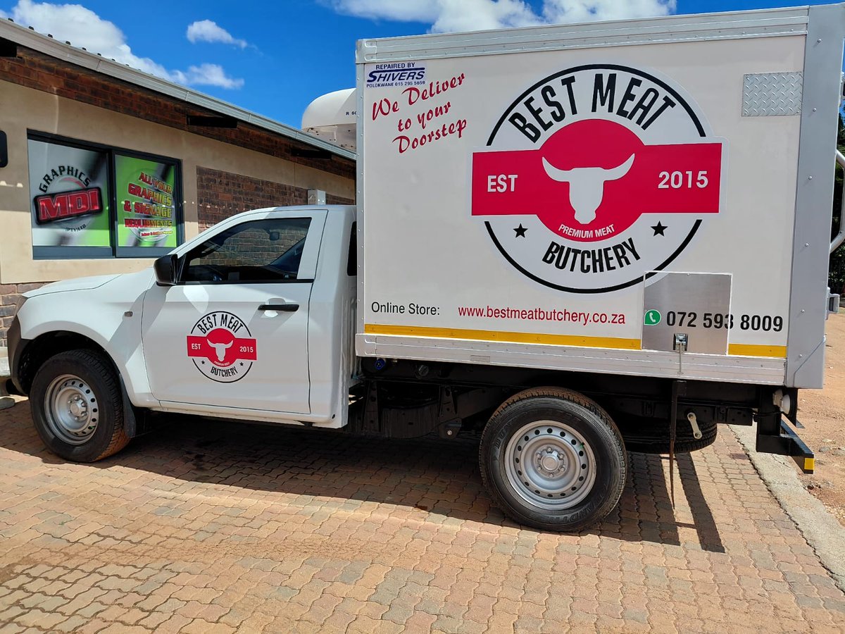 Vhakwebza's tweet photo. Dear Valued Customer 📣 📣📣

We are pleased to announce that our 4th delivery vehicle is ready to serve Gauteng customers from this coming Saturday. 

This will improve our delivery times significantly. 

Kind Regards 
Best Meat Butchery https://t.co/gJd9VW6ri5