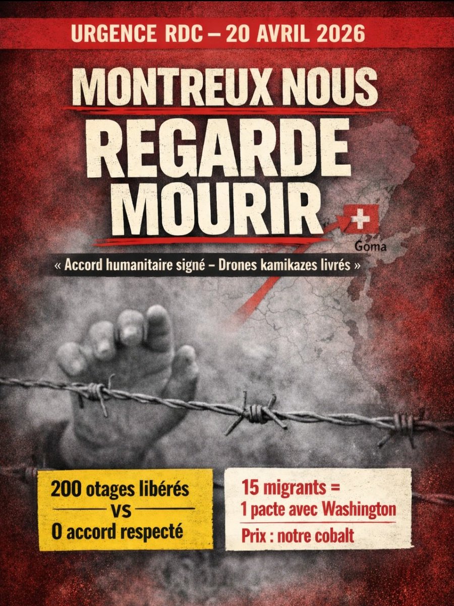 kongotimes's tweet image. Accord « humanitaire » signé à #Montreux. 48h après : #drones #kamikazes sur #Minembwe.
Kinshasa accepte 15 migrants pour plaire à #Washington. En échange ? Cobalt et balles.
L’Est brûle. Le Katanga s’enrichit.
200 otages libérés des ADF, seuls vrais héros du week-end.
#RDC #Goma
