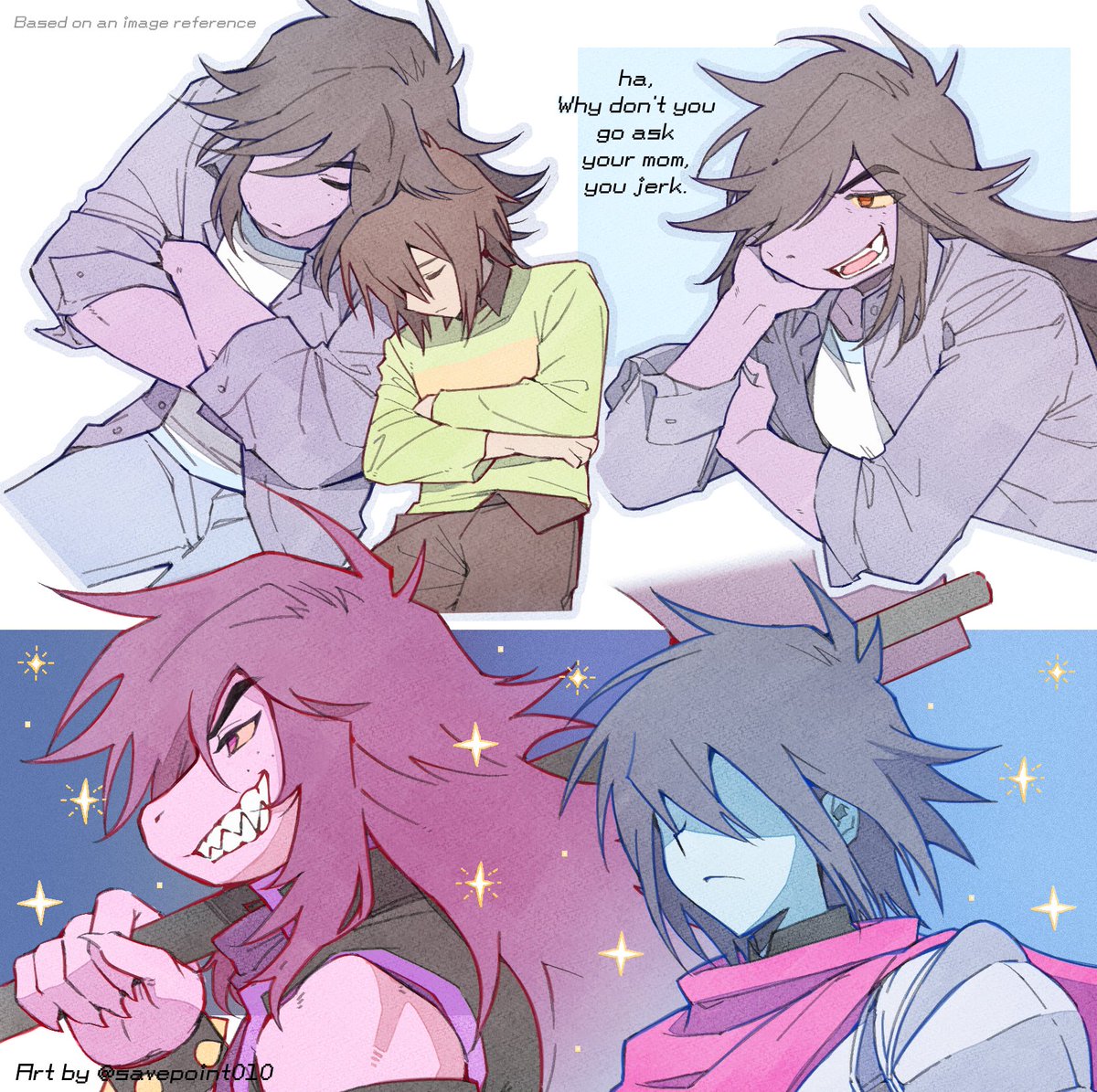 savepoint010's tweet image. 리퀘 왔어요 💜 #deltarune #krusie