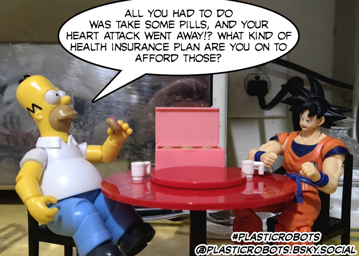 Driver_270's tweet image. My health insurance plan can beat up your health insurance plan 🤖☕️

It's called having a rich friend, Homer.

#PlasticRobots #RobotsWithCoffee #ToyPhotography #TheSimpsons #DragonBall