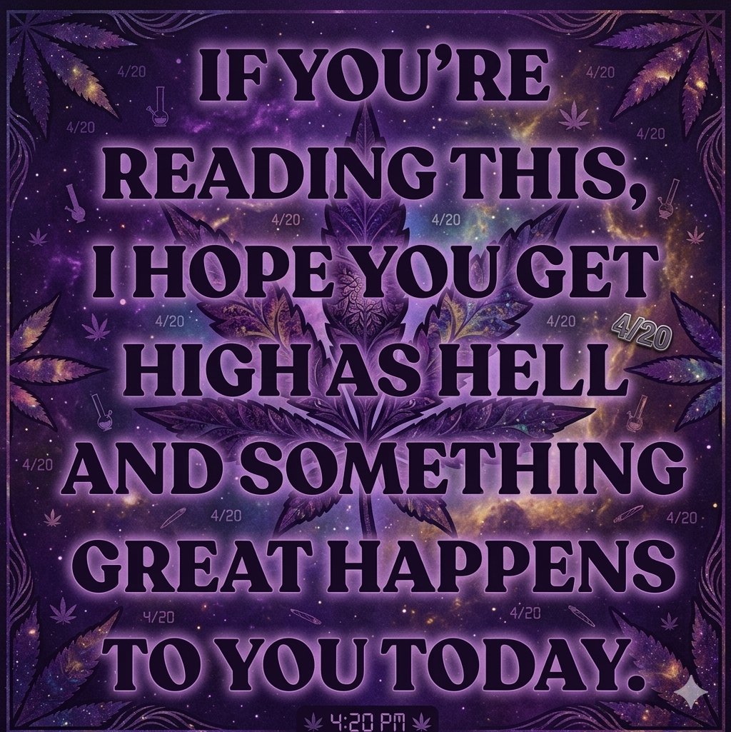 XO4lyfe__'s tweet image. Manifesting this energy for the whole timeline. 🌌💜 Let the universe do its thing while you stay lifted. ​If you’re seeing this, it’s a sign. Spark up, stay positive, and watch the blessings roll in. ☁️💜#420 #GoodVibesOnly #StayHigh