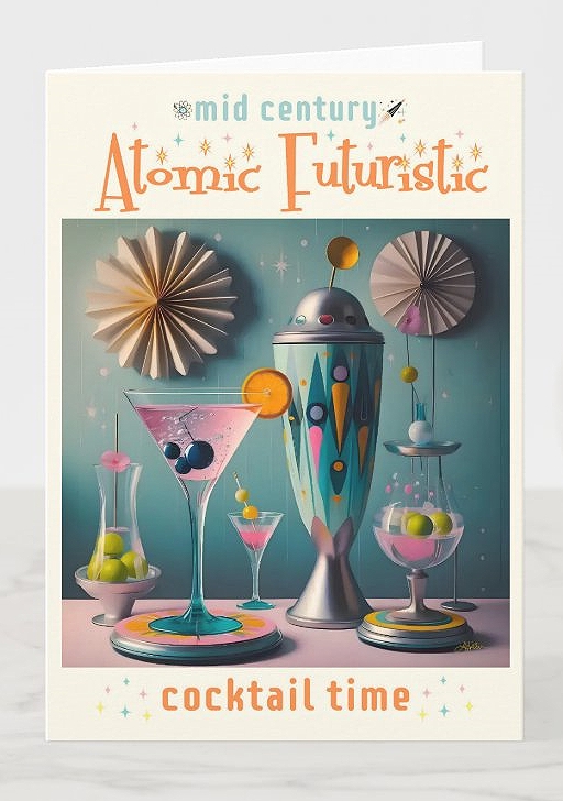 LeeHillerDesign's tweet image. 🍸🍊🫐🍸🫐🍊🍸
Atomic Futuristic Mid Century Cocktail Time #greetingcards
Item: zazzle.com/mid_century_at…

#retrofuturistic #retro #MidCentury #cocktailhour #martini #dancing #gifts #giftideas

#atomicfuturistic Collection: zazzle.com/collections/11…