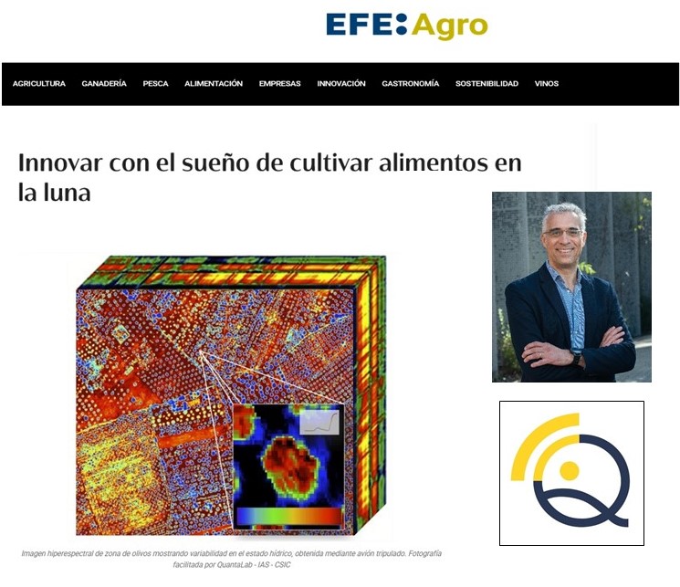 IAS_CSIC's tweet image. ✍️ 🗣️ Innovar con el sueño de cultivar alimentos en la luna – Entrevista a Pablo Zarco
#cienciaparalagricultura #CSIC @CSICdivulga @IAS_CSIC @QuantaLab @ZarcoTejada
@Efeagro
ias.csic.es/?p=49190