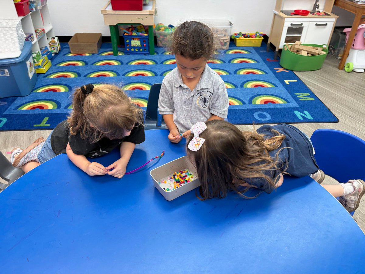 BrandonAcademy's tweet photo. PK and JK students made bracelets and necklaces using pipe cleaners and assorted beads!

#Art #BrandonAcademy #QualityEducation https://t.co/1IDoY9whEN