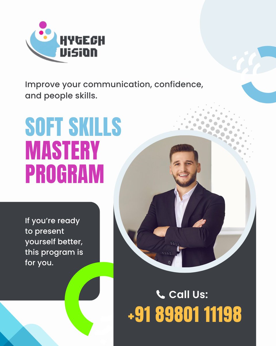 HytechV90778's tweet photo. Speak with confidence. Stand out from the crowd.

Upgrade your communication &amp; personality with Hytech Vision’s Soft Skills Program.

Simple skills. Powerful results.

🌐 https://t.co/OLwQzeg4E6

#hytechvision #SoftSkills #CommunicationSkills #Confidence #CareerGrowth https://t.co/46kVjllLus